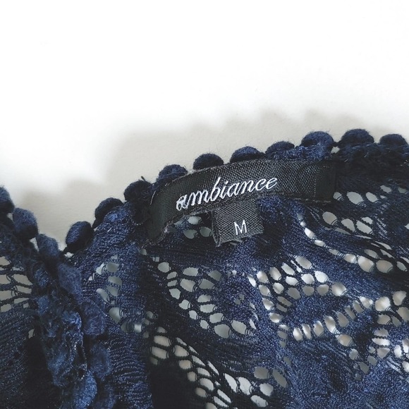 Navy Blue Spaghetti Strap Romper Sz M - Picture 7 of 8